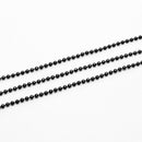 Matte Gunmetal, Ball Chain, 1mm, sold by foot