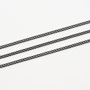 Matte Gunmetal, Curb Chain, 2x1.5mm, sold by foot