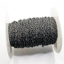 Matte Gunmetal, Twisted Figaro Chain, 4x2mm, sold by foot