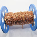 Rose Gold-Plated, Flat Oval Cable Chain, 3.5x3mm, sold by foot