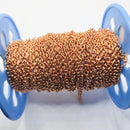 Rose Gold-Plated, Oval Chain, 3.5x3mm, sold by foot