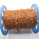 Rose Gold-Plated, Flat Oval Cable Chain, 5.5x4mm, sold by foot