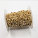 Gold-Plated (S), Faceted Ball Chain, 1.5mm, sold by foot