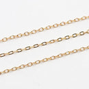 Gold-Plated(S), Fine Cable Chain , 1.5x1mm, sold by foot