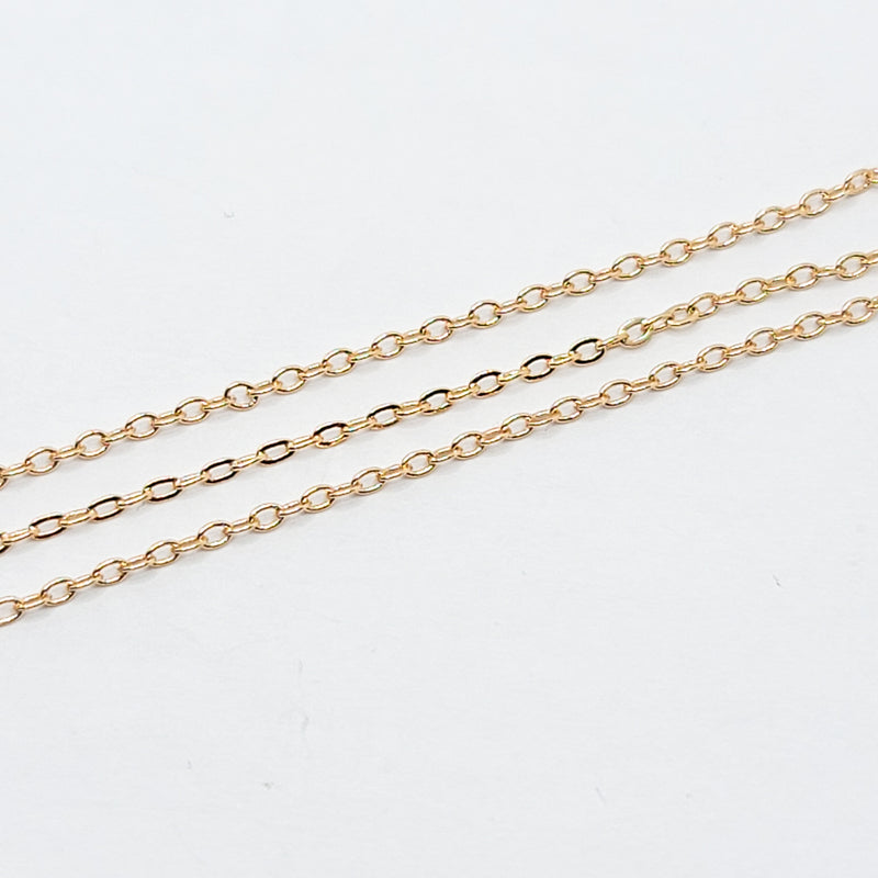 Gold-Plated(S), Fine Cable Chain , 1.5x1mm, sold by foot
