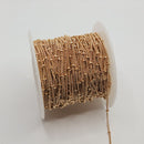 Gold-Plated (S), Dot Satellite Curb Chain, 1mm, sold by foot