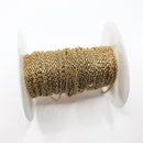 Gold-Plated (S), Cable Chain, 2x1.5mm, sold by foot