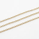 Gold-Plated (S), Cable Chain, 2x1.5mm, sold by foot
