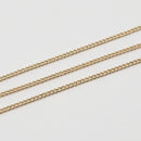 Gold-Plated (S), Curb Chain, 2mm, sold by foot