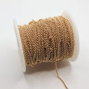 Gold-Plated (S), Rolo Chain, 2mm, sold by foot