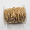 Gold-Plated (S), Rolo Chain, 2.5mm, sold by foot