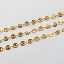 Gold-Plated (S), Coin Chain, 4mm, sold by foot