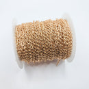 Gold-Plated (S), Curb Chain, 5x3mm, sold by foot