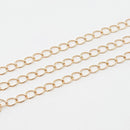 Gold-Plated (S), Curb Chain, 5x3mm, sold by foot