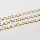 Gold-Plated (S), Oval Chain, 6x4.5mm, sold by foot