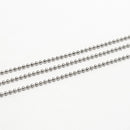 White Gold-Plated, Ball Chain, 1.5mm, sold by foot