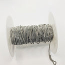 White Gold-Plated, Curb Chain, 1.5mm, sold by foot