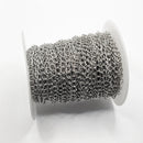 White Gold-Plated, Curb Chain, 4.5mm, sold by foot