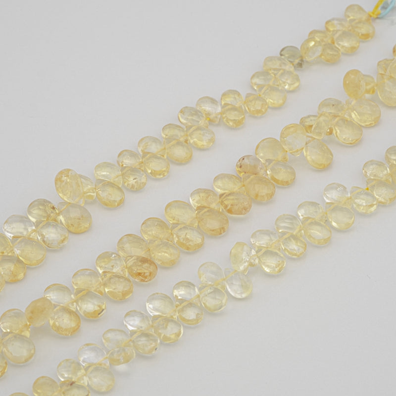 Citrine Faceted Teardrop 11x7.5mm