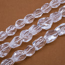 Clear Quartz Faceted Nugget ~20-28x15-18mm