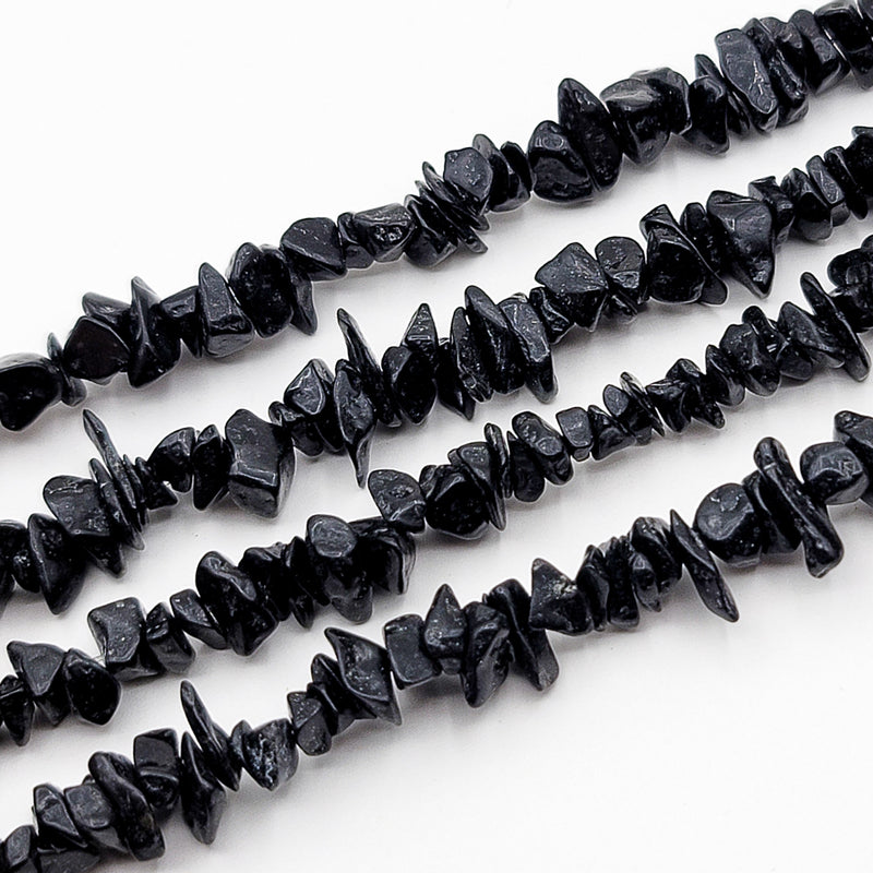 Obsidian Chips, 2.5-5x8-10.5mm (L)