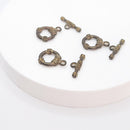 Antique Brass Toggle Clasps (Rope), 18.5x13mm (3sets)