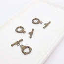 Antique Brass Toggle Clasps (Rope), 18.5x13mm (3sets)