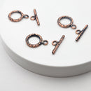 Antique Copper Toggle Clasps (Leopard), 19mm (3sets)