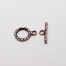 Antique Copper Toggle Clasps (Leopard), 19mm (3sets)