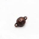 Antique Copper Magetic Clasps, Ball, 13x8mm (2sets)