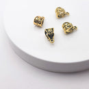 Antique Gold Bail (Swirls), 13.5x7.5mm (4pcs)