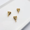 Antique Gold Bail (Triangular Pattern), 15x9.5mm (3pcs)