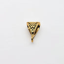 Antique Gold Bail (Triangular Pattern), 15x9.5mm (3pcs)