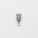 Antique Silver Bail (Leaf), 14x6mm (4pcs)