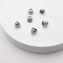 Antique Silver Bead Cap (Beehive), 6.5x7.5mm (6pcs)