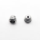 Antique Silver Bead Cap (Beehive), 6.5x7.5mm (6pcs)