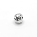 Antique Silver, Evil Eye Spacers, 5.5mm (8pcs)