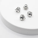 Antique Silver Laughing Buddha Head Spacers, 9.5mm (4pcs)