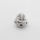 Antique Silver Laughing Buddha Head Spacers, 9.5mm (4pcs)