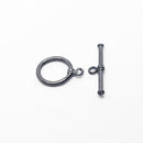 Gunmetal Toggle Clasps (Min), 17.5mm (3sets)