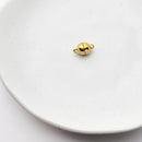 Gold Plated Magnetic Clasps, Fluted Ball, 15x9.5mm (2sets)
