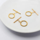 Gold-Tone Toggle Clasps (Simple), 19mm (3sets)