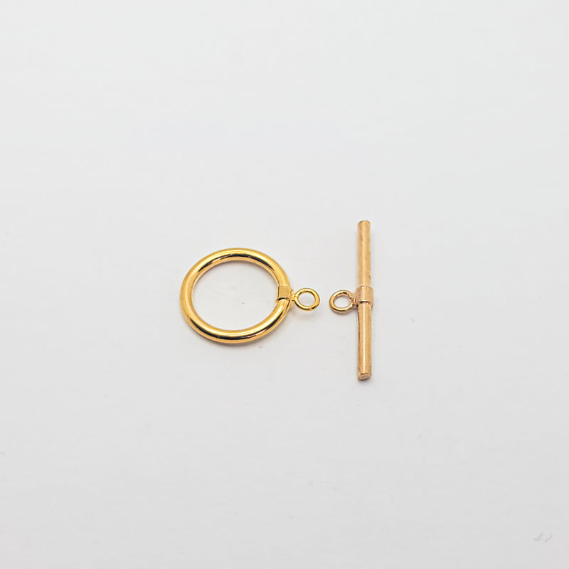 Gold-Tone Toggle Clasps (Simple), 19mm (3sets)