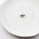 White-Gold Plated Magetic Clasps, Ball w/ rings, 14x8mm (2sets)