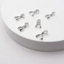 White-Gold Plated Bail, 13x2.5mm (6pcs)