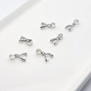 White-Gold Plated Bail, 13x2.5mm (6pcs)