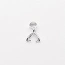 White-Gold Plated Bail, 13x2.5mm (6pcs)