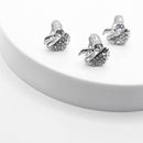 White-Gold Plated Bail (Crystal Swan), 11.5x12.5mm (4pcs)