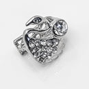 White-Gold Plated Bail (Crystal Swan), 11.5x12.5mm (4pcs)
