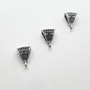 Antique Silver Bail (Dotted), 17x8mm (3pcs)